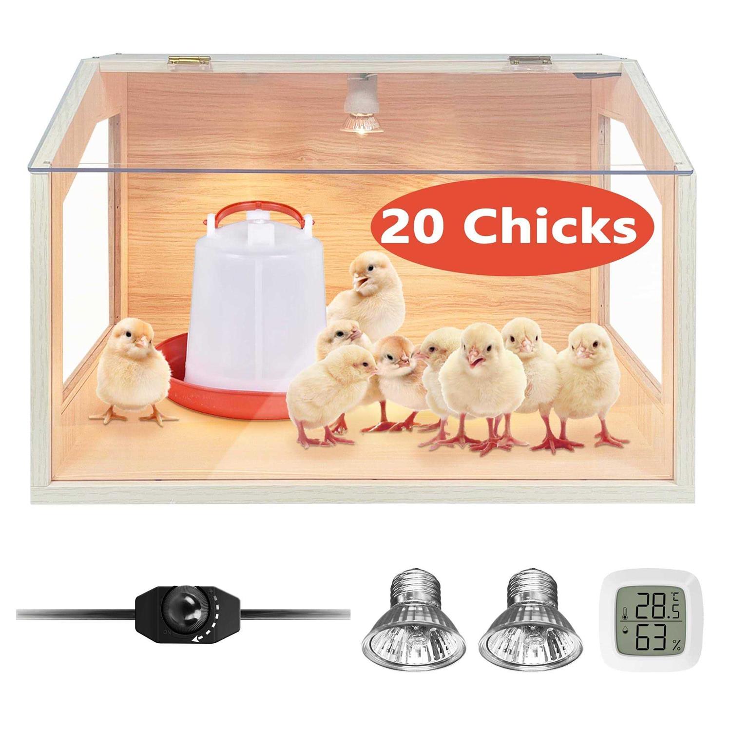 KoreTech Intelligent Brooder Box with Built-in Heating Lamps Chick Brooder Box for Small Animals