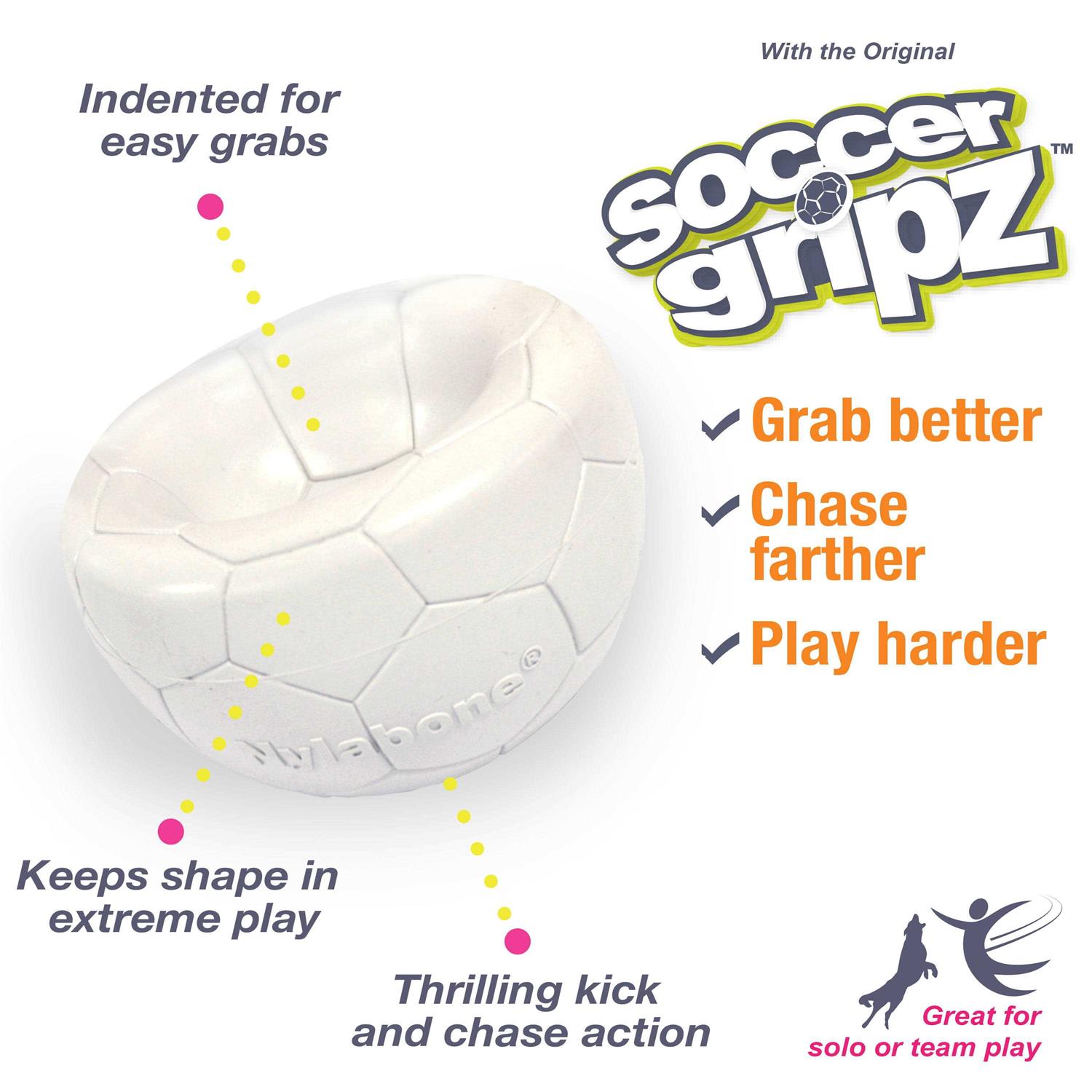 Nylabone Power Play Gripz Dog Soccer Ball Toy