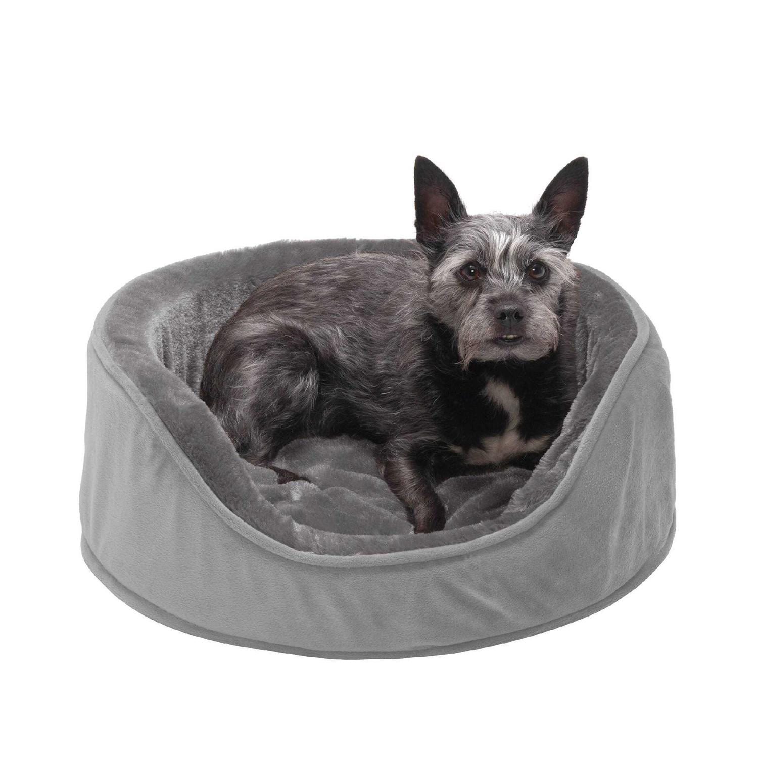 FurHaven Plush & Velvet Oval Dog Bed