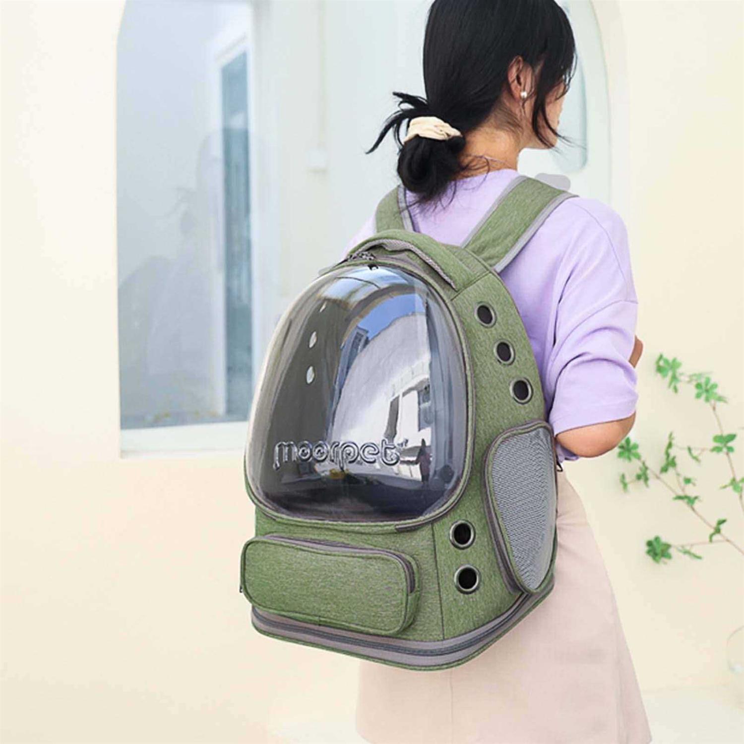 Cat Carrier Backpack Dog Backpack Carrier for Small Dogs Pet Bubble Backpack Bag with Air Holes Airline Approved Travel Carrier