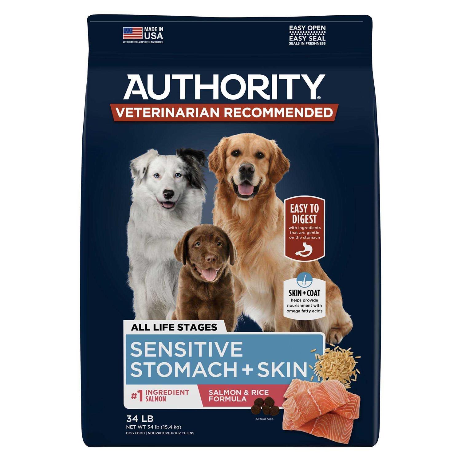 Authority Sensitive Stomach and Skin All Life Stage Dry Dog Food
