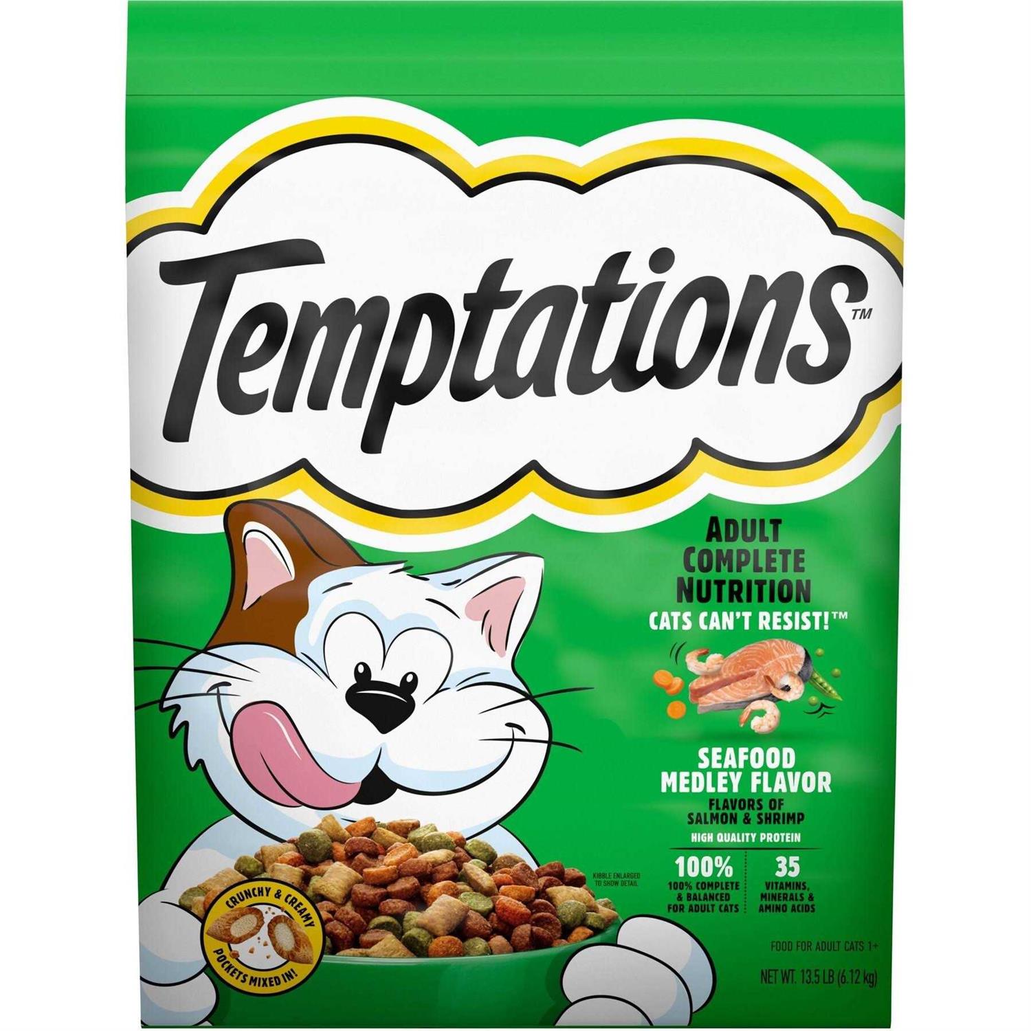 Temptations Complete Nutrition Seafood Medley Flavor Adult Dry Cat Food