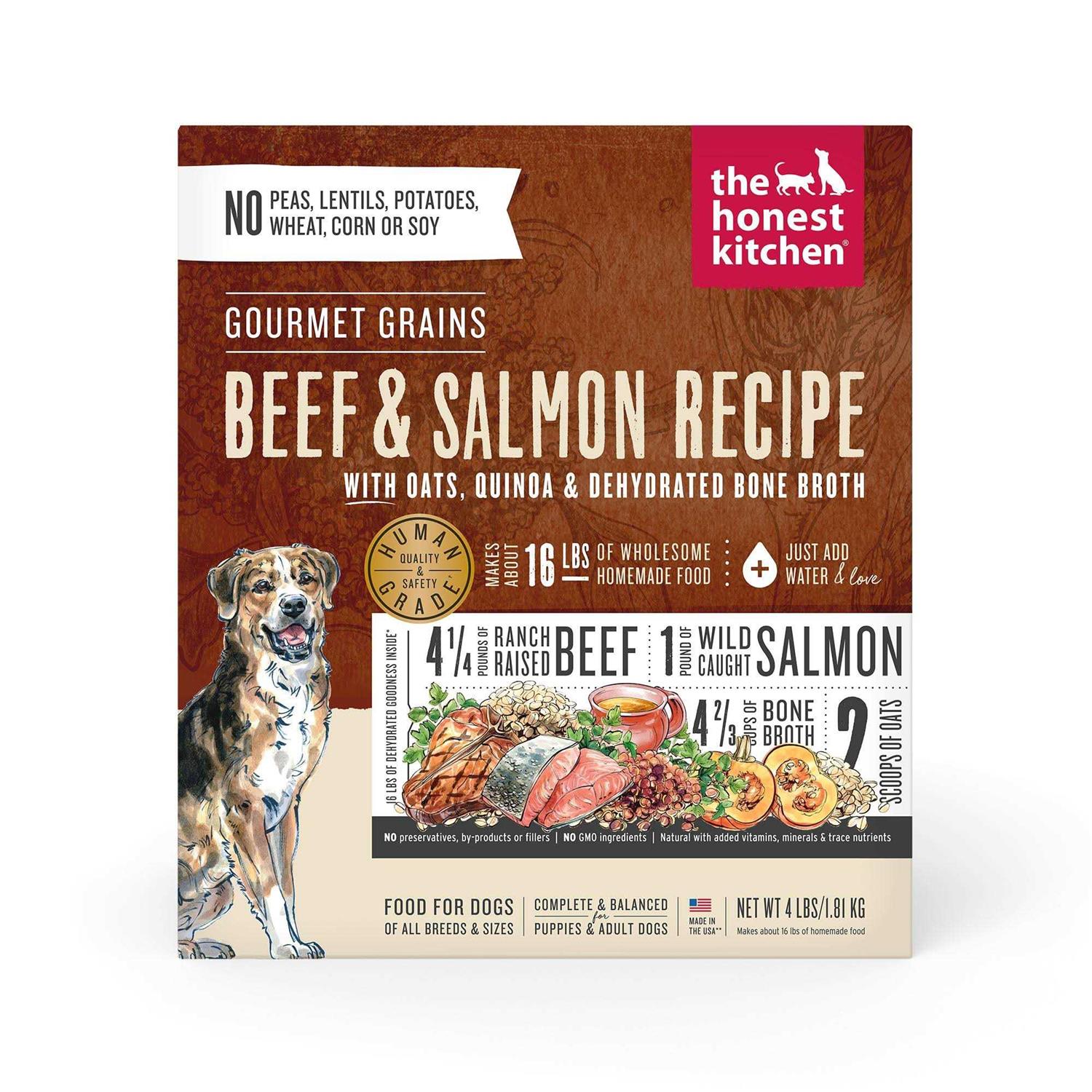 The Honest Kitchen Dehydrated Gourmet Grains Beef & Salmon Dog Food