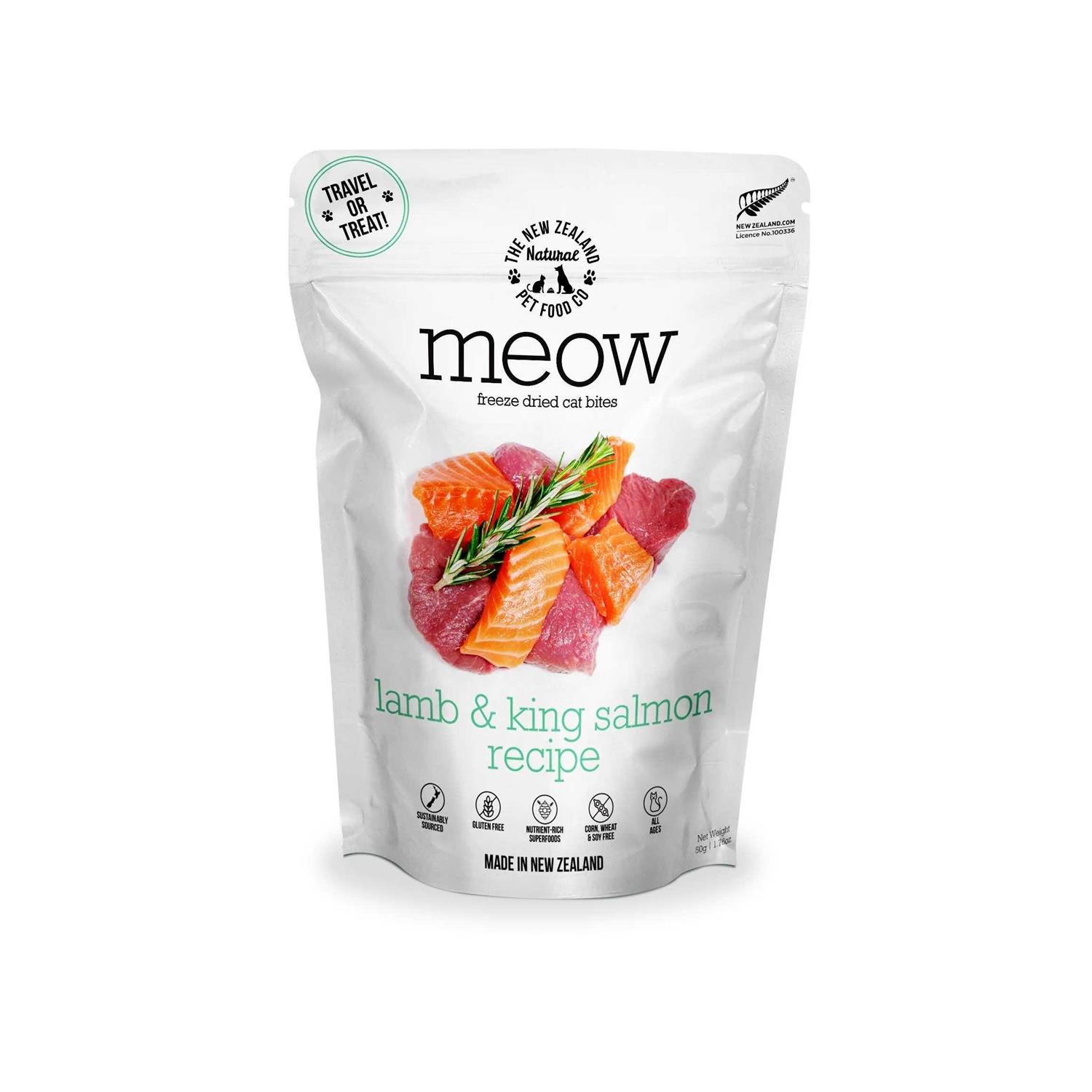 New Zealand Natural Pet Food Meow Lamb & King Salmon Freeze-Dried Cat Food