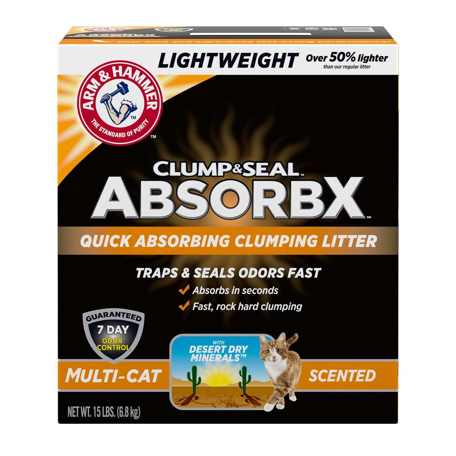 Arm & Hammer Clump & Seal AbsorbX Clumping Litter