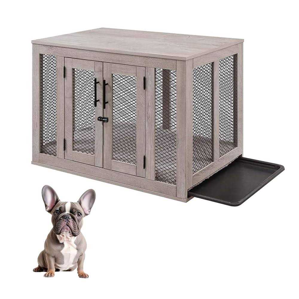 Unipaws Furniture Style Dog Crate with Tray
