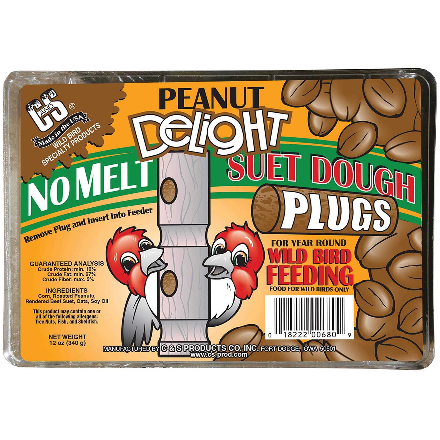 C&S Products Peanut Delight No-Melt Suet Dough Plug