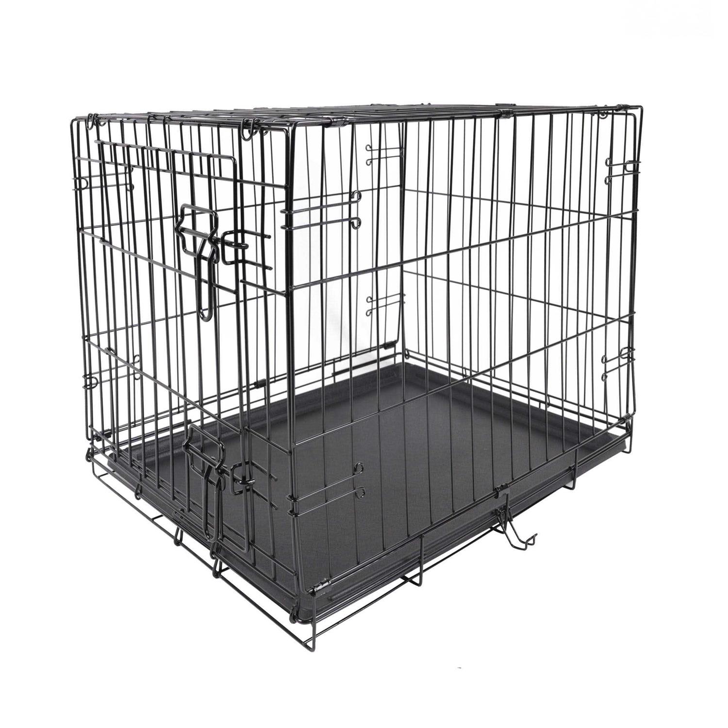 Vibrant Life Single-Door Folding Dog Crate with Divider