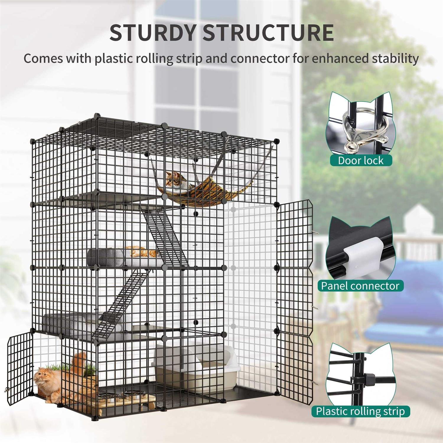 YITAHOME 4 Tier Cat Hammock Cat Enclosure