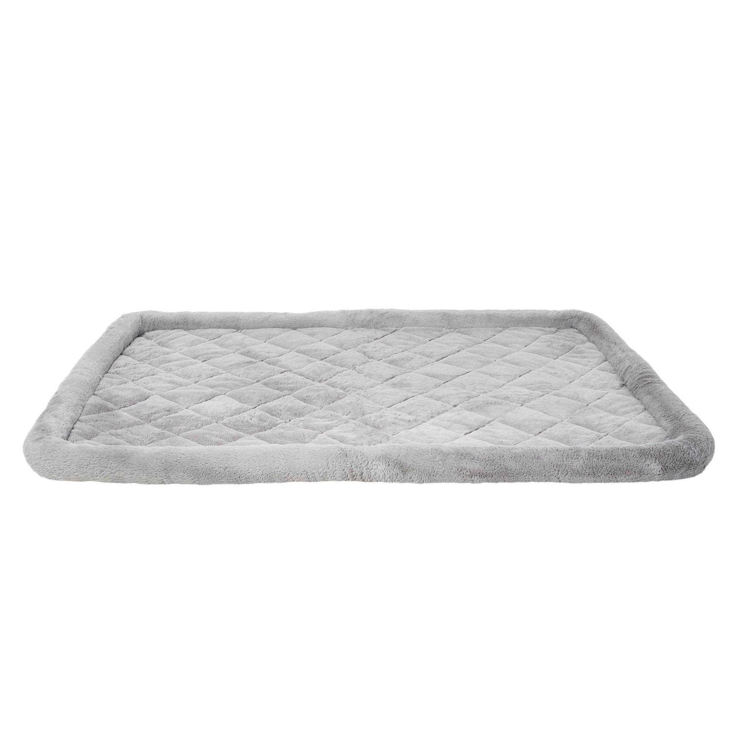 Top Paw Plush Crate Mat Grey