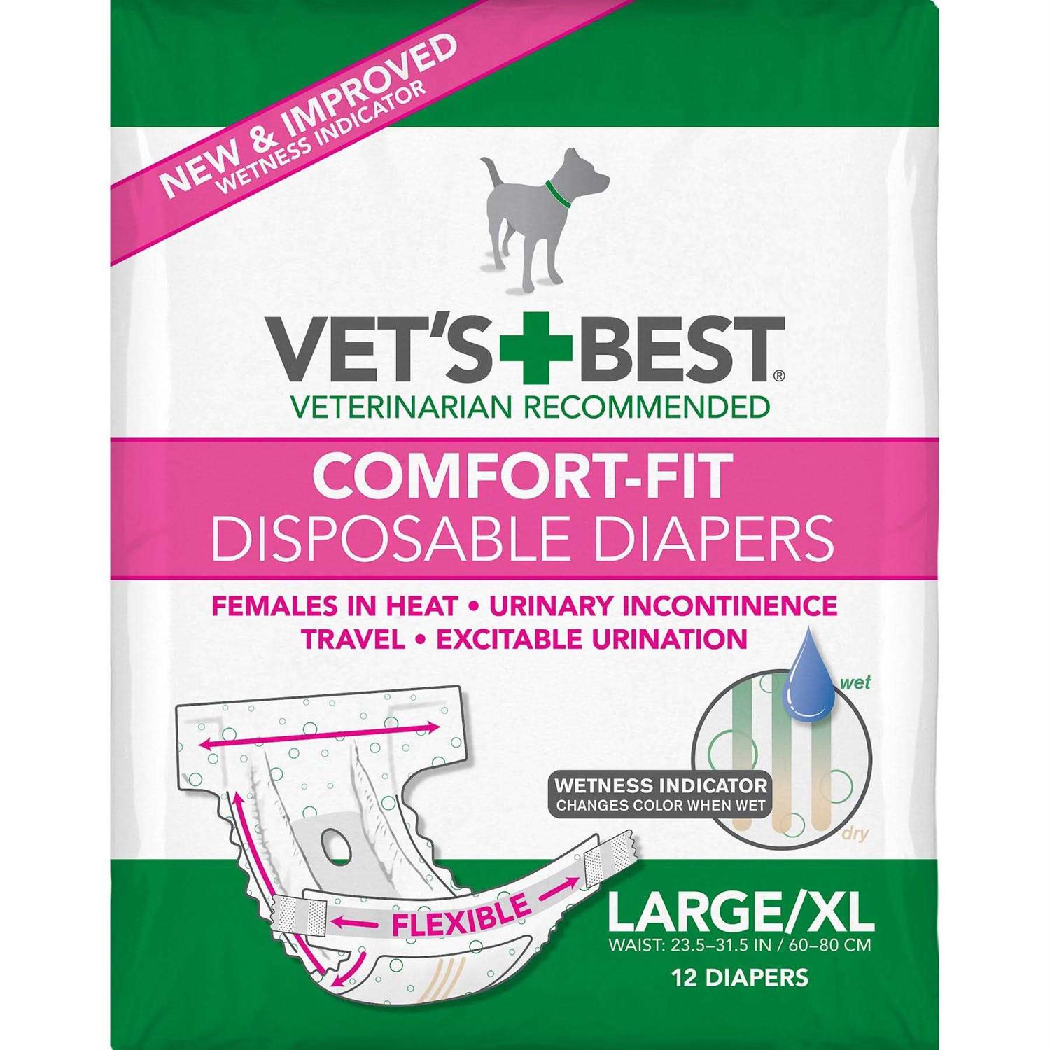 Vet’s Best Comfort Fit Disposable Female Dog Diapers