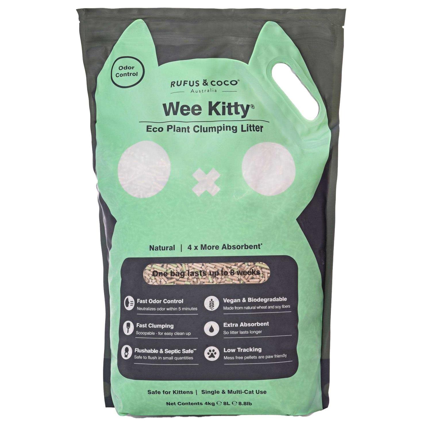 Rufus & Coco Wee Kitty Eco Plant Clumping Cat Litter