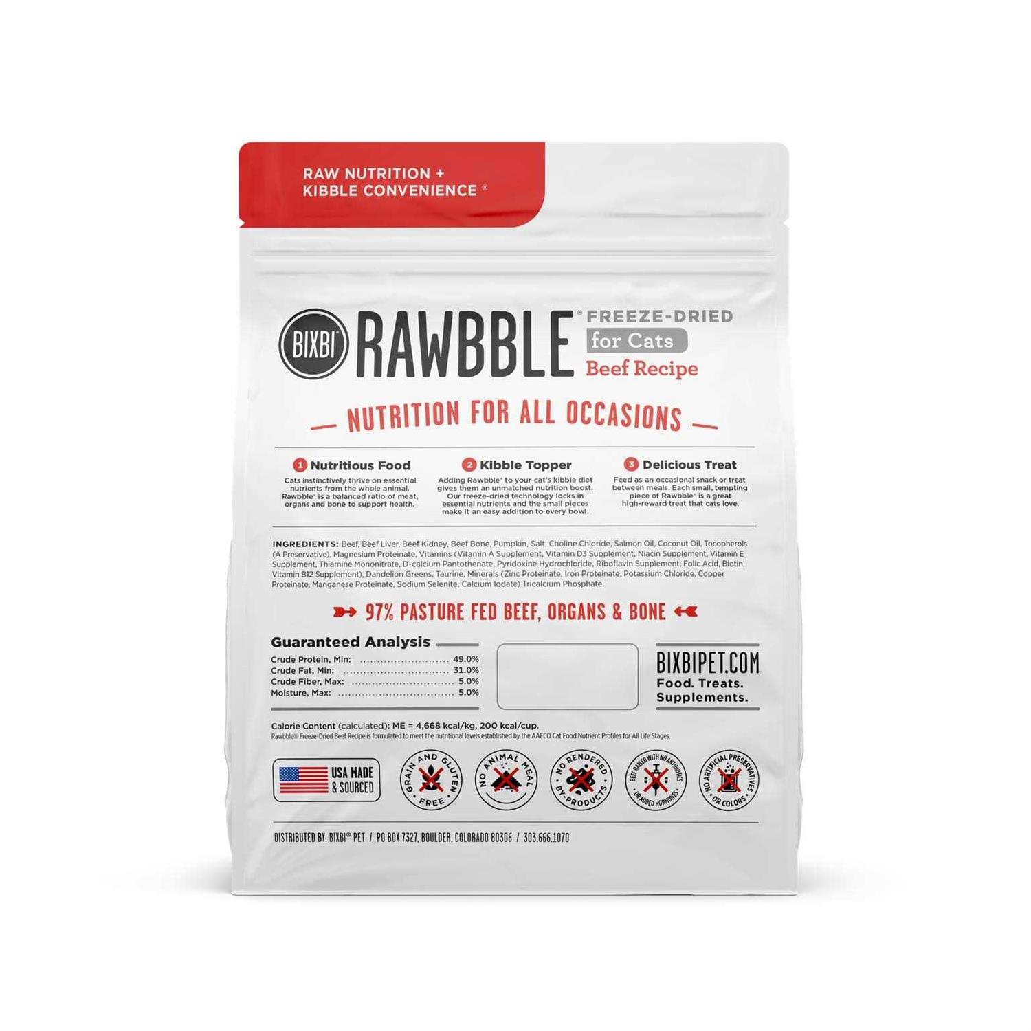 Bixbi Rawbble Freeze Dried Cat Food