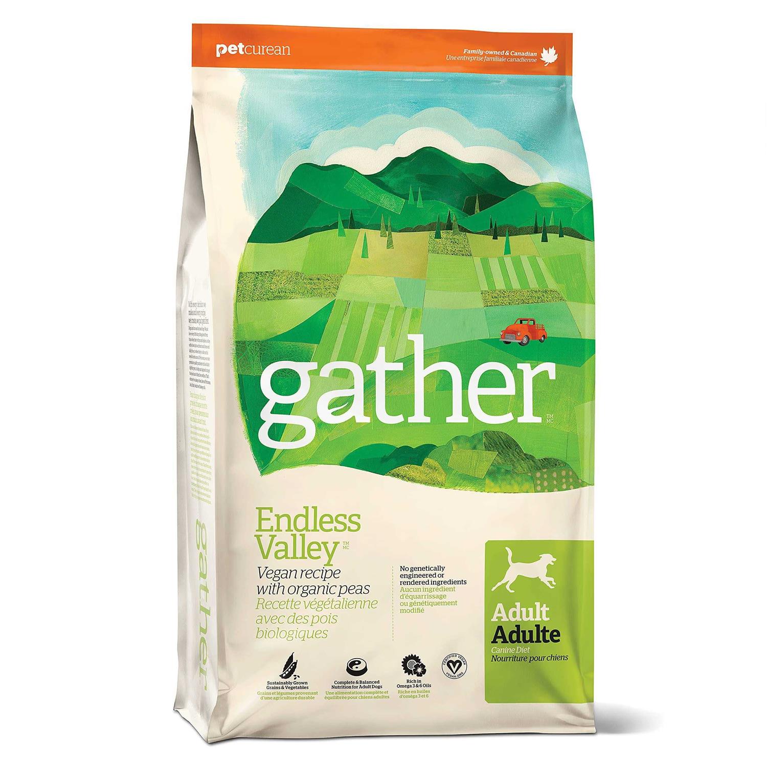 Gather Endless Valley Vegan Recipe with Organic Peas Adult Dry Dog Food