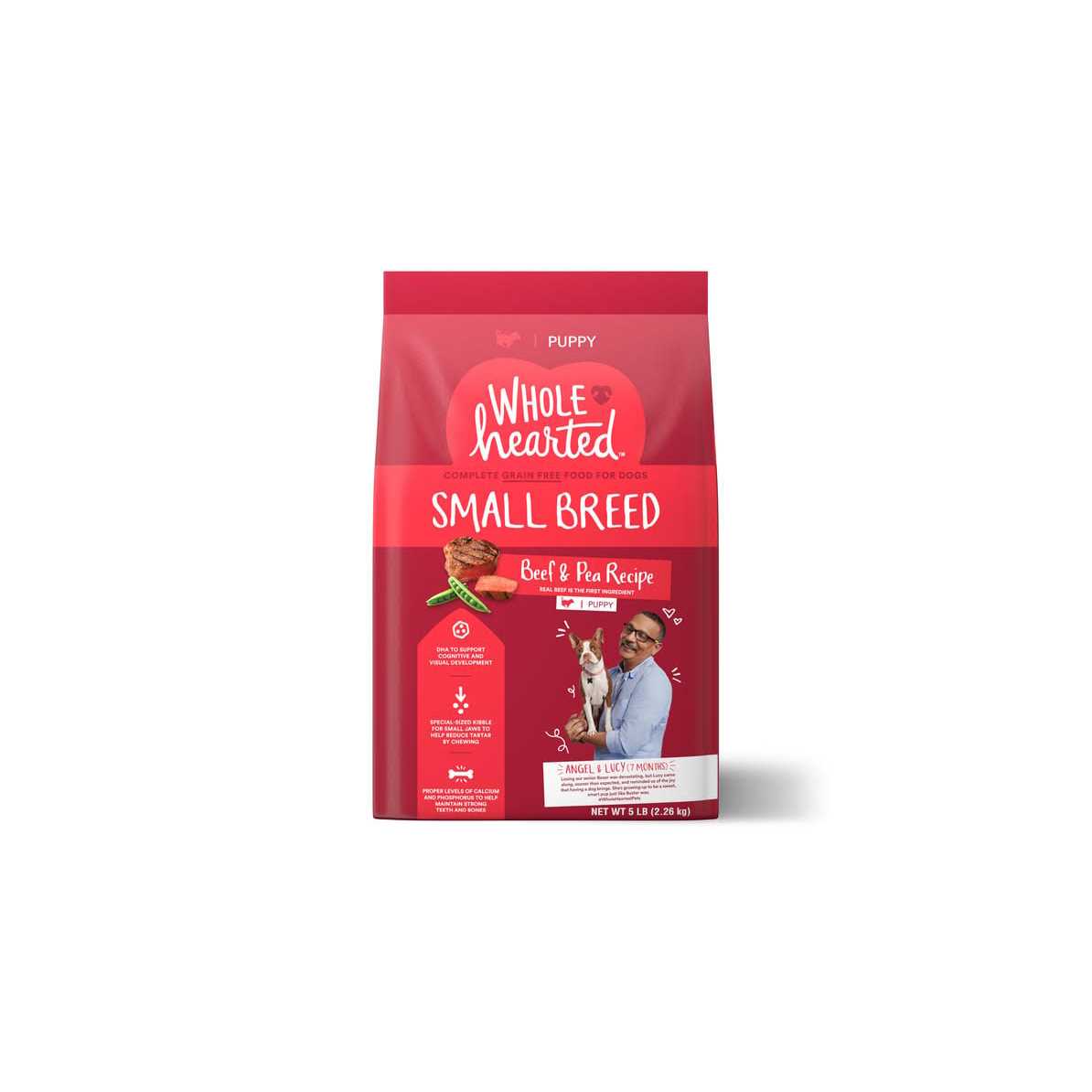 WholeHearted Grain Free Breed Beef Pea Recipe Dry Puppy Food