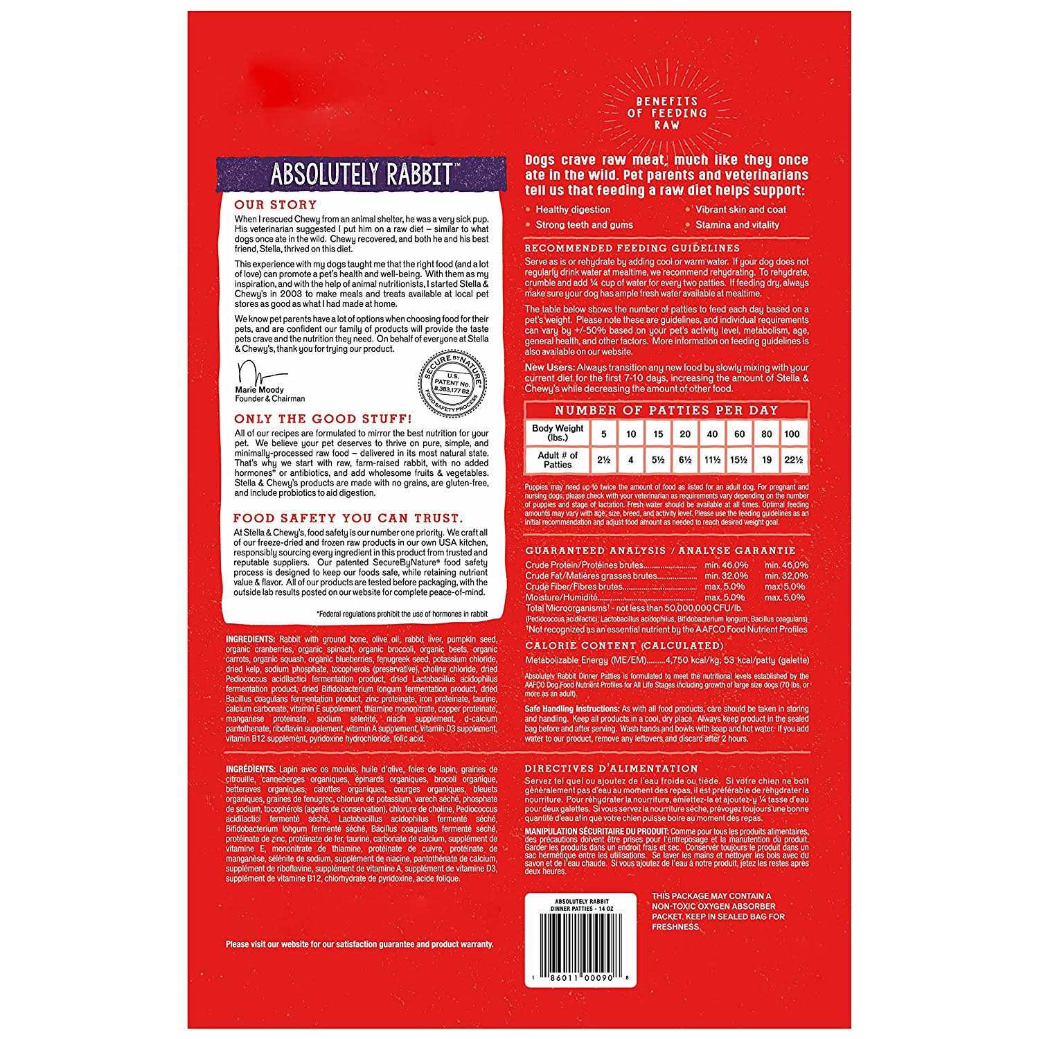 Stella & Chewy’s Absolutely Rabbit Dinner Patties Freeze Dried Dog Food