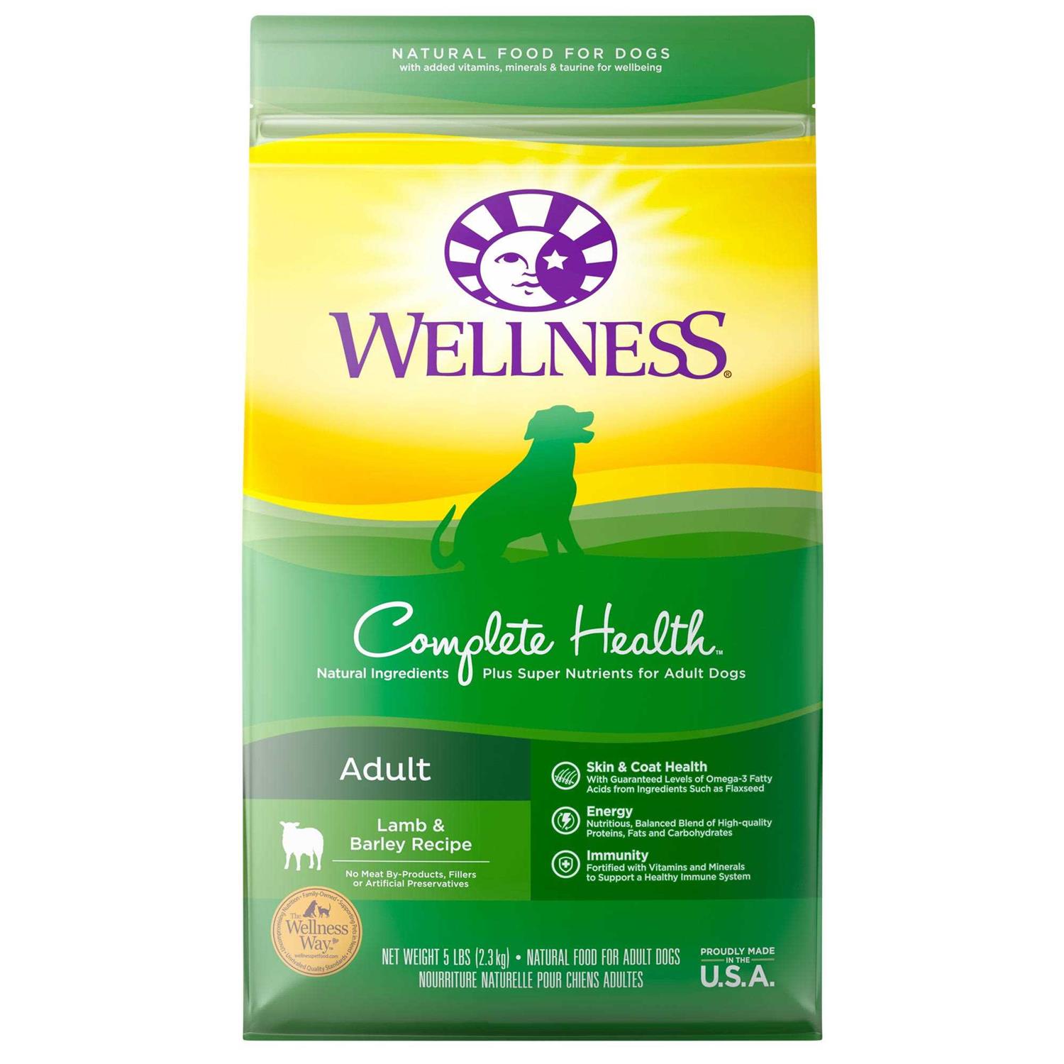 Wellness Complete Health Lamb & Barley Dry Dog Food