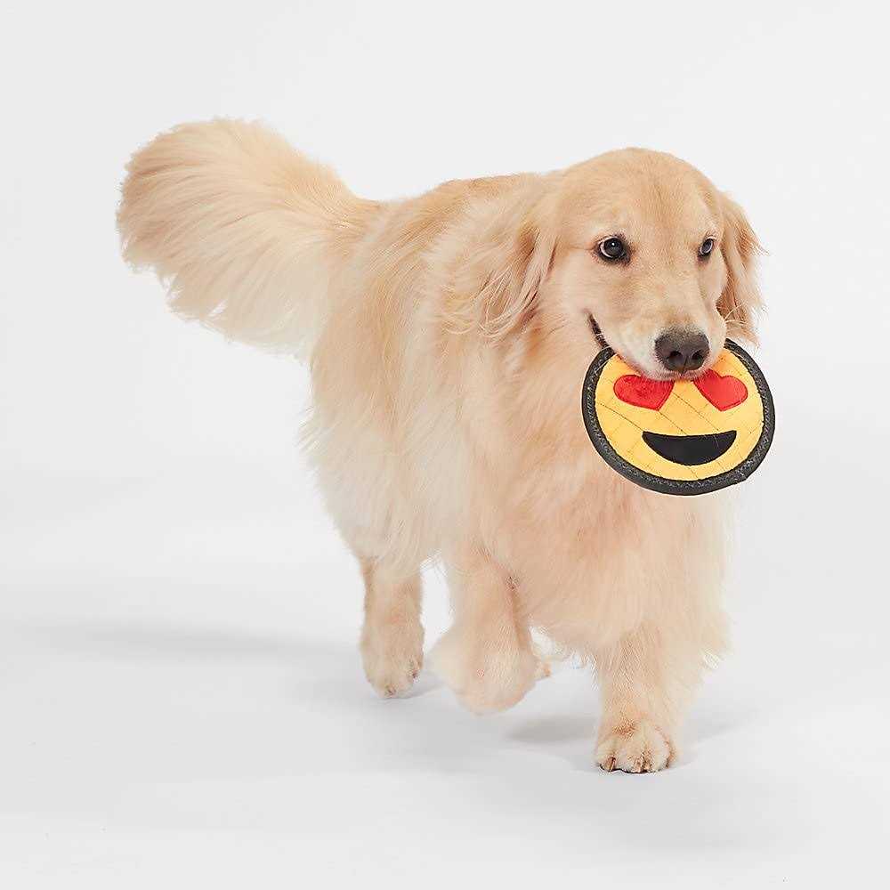Joyhound Rip Roarin’ Tough Heart Eyes Emoji Dog Toy