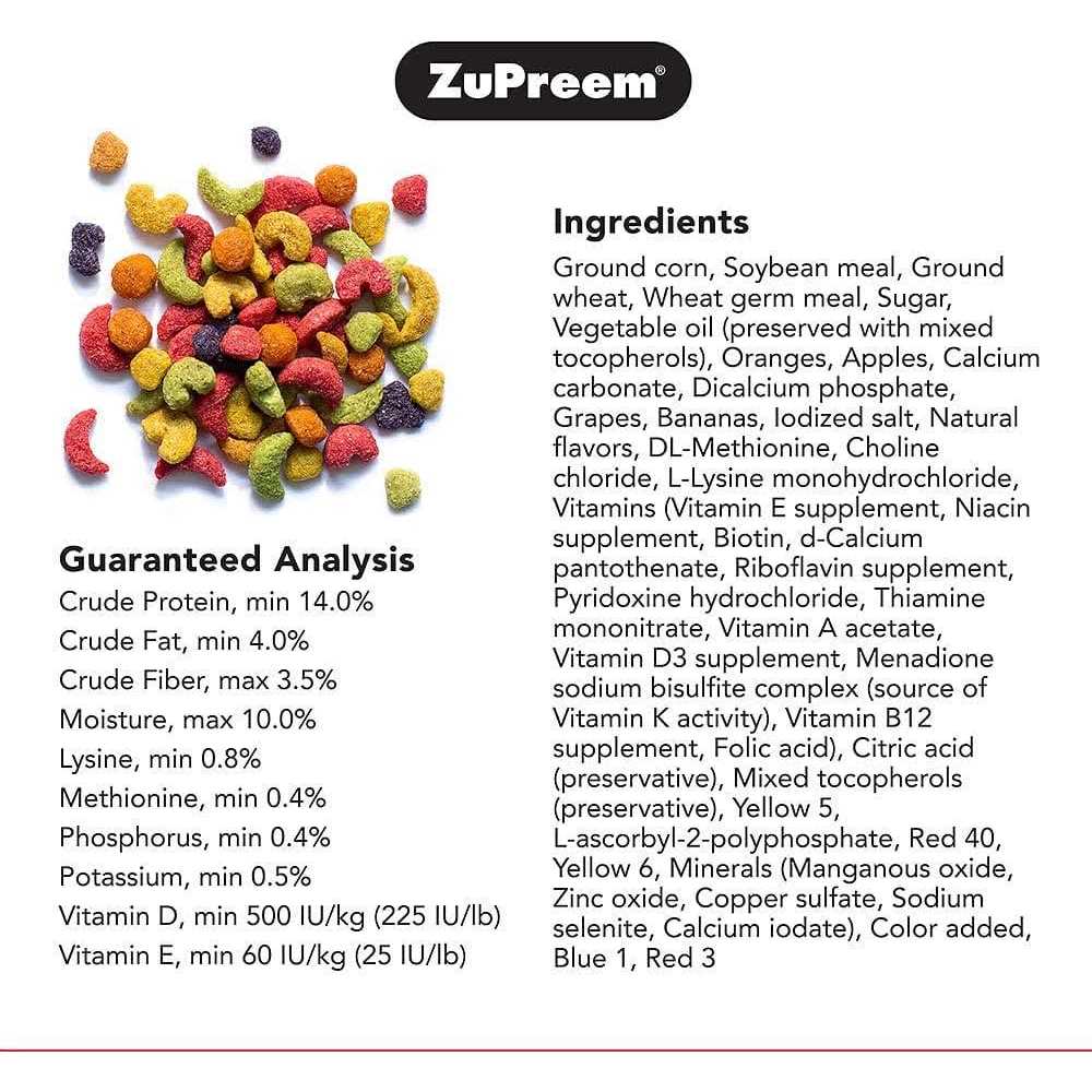 ZuPreem FruitBlend 83350 Bird Food