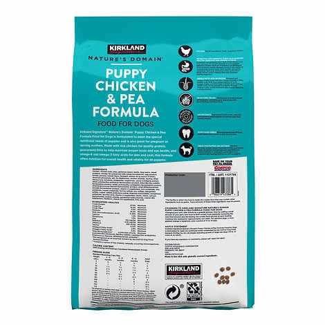 Kirkland Signature Nature’s Domain Puppy Formula Chicken & Pea Dog Food 20 lb