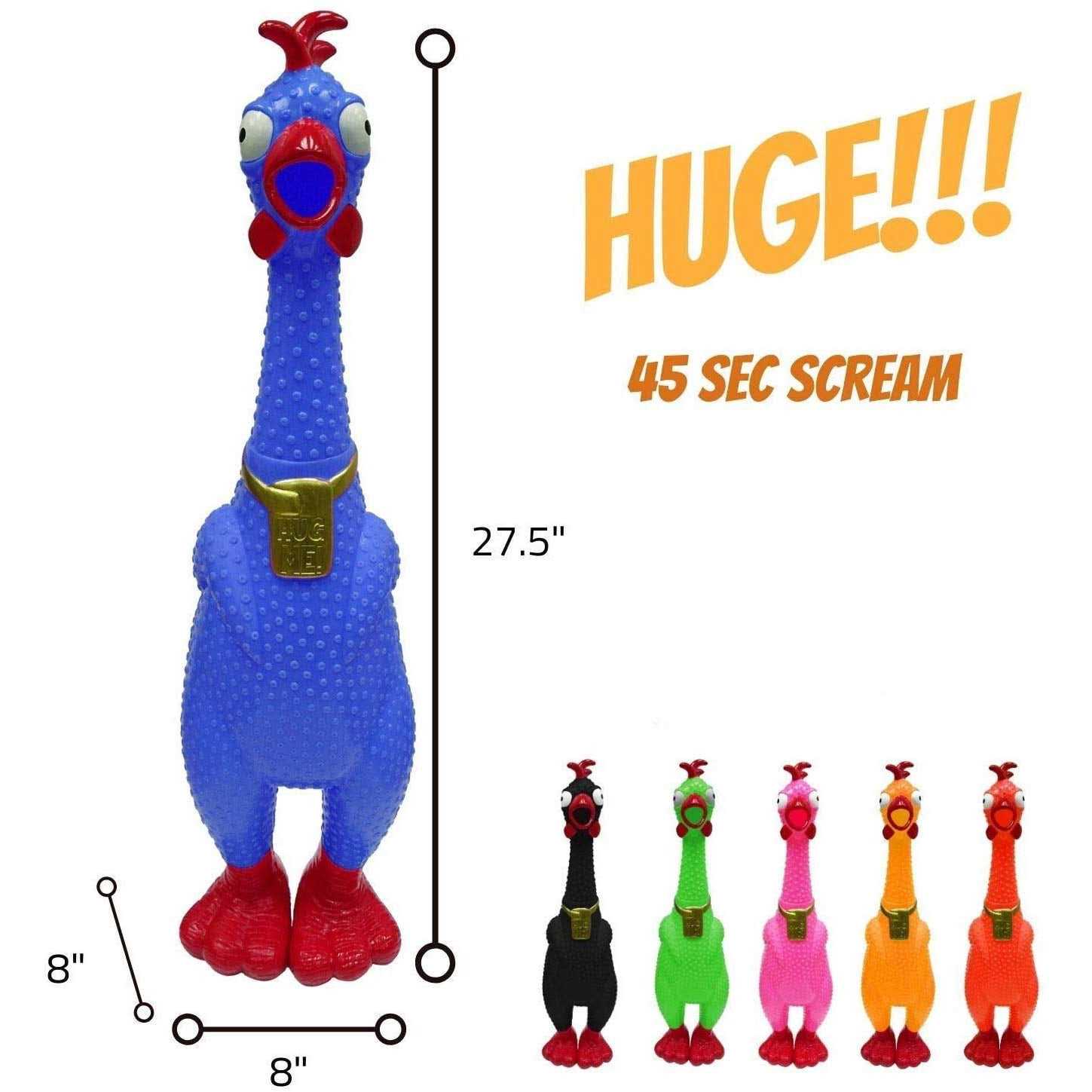 Animolds A Giant screaming Chicken the Hug Me squeaky Chicken Toy