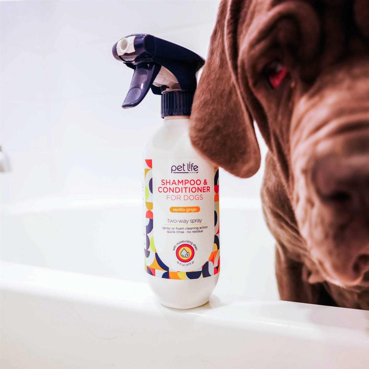 Pet Life Unlimited Dog Shampoo & Conditioner with Two-Way Spray