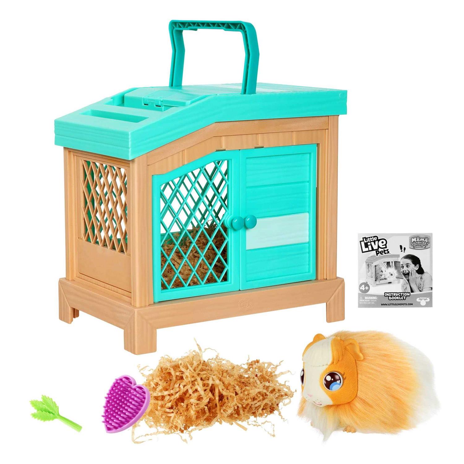 jknew mama surprise soft, interactive mama guinea pig and her hutch, and her 3 surprise babies