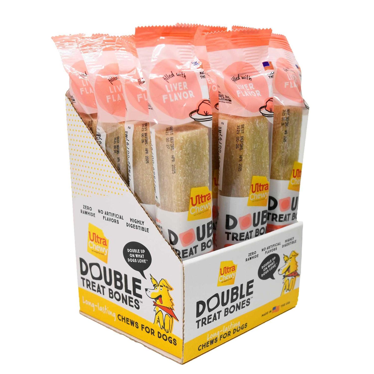 Ultra Chewy Naturals Dog Treats Bone Made in USA Highly Digestible Irresistible Flavors Special Box with Individual Packages