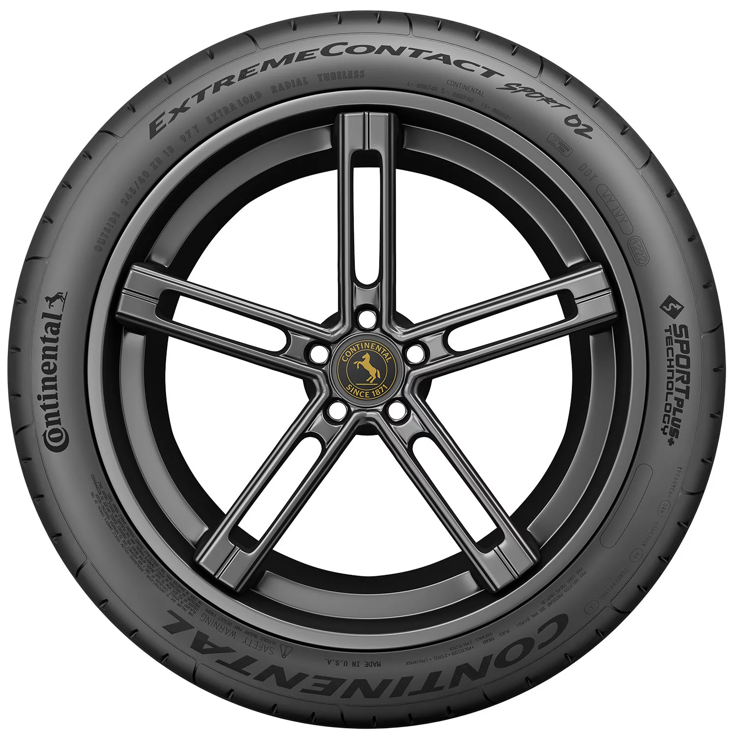 Continental ExtremeContact Sport 02 Summer 225/50ZR16 92W Passenger Tire