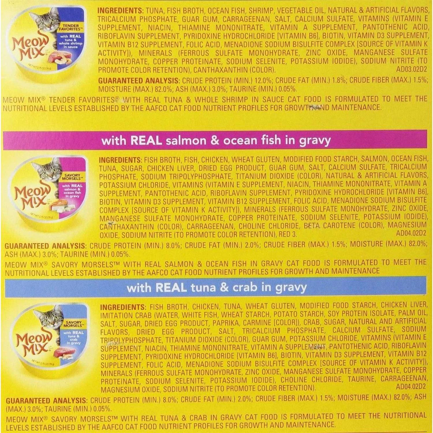 Meow Mix Cat Food Seafood Variety Pack