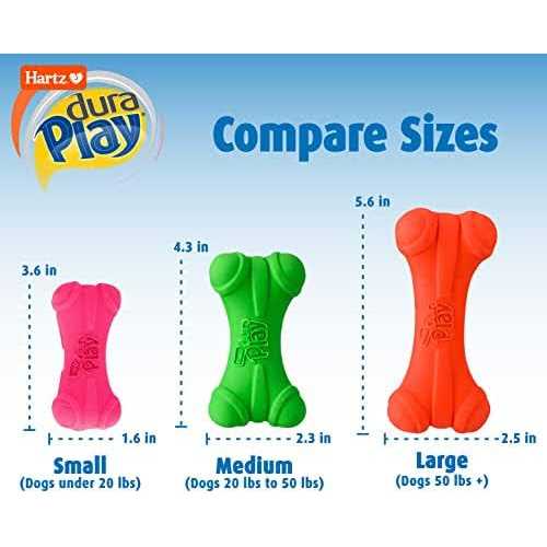 Hartz Dura Play Bone Squeaky Latex Dog Toy