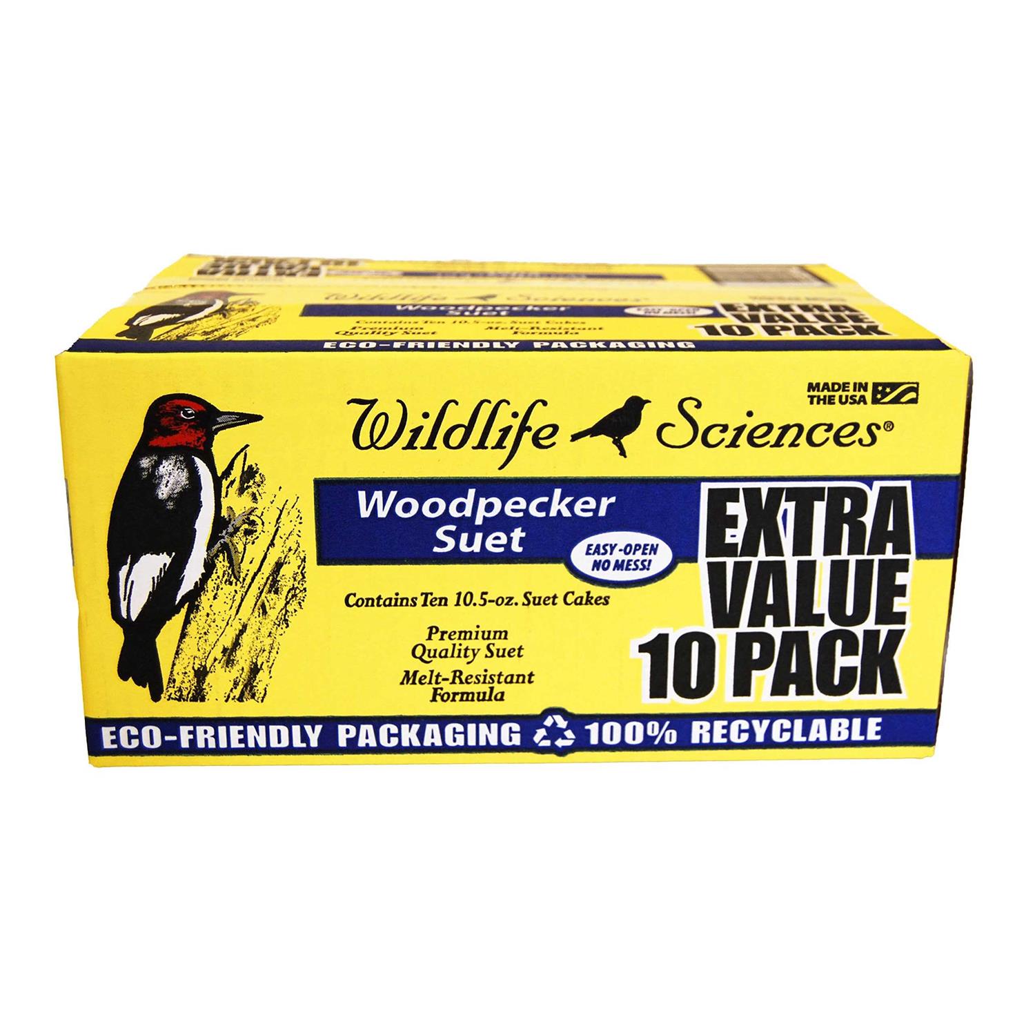 Woodpecker Suet Cake 10 Pack for Wild Birds