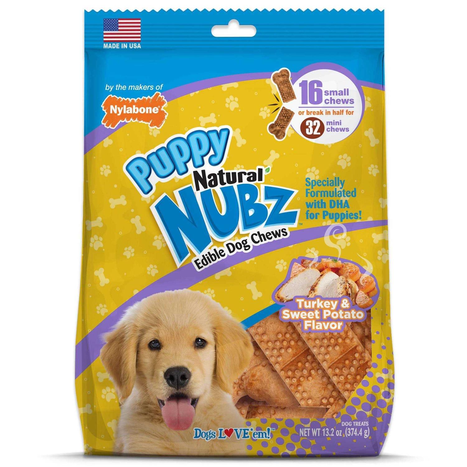 Nylabone Nubz Puppy Turkey and Sweet Potato Dental Dog Treats