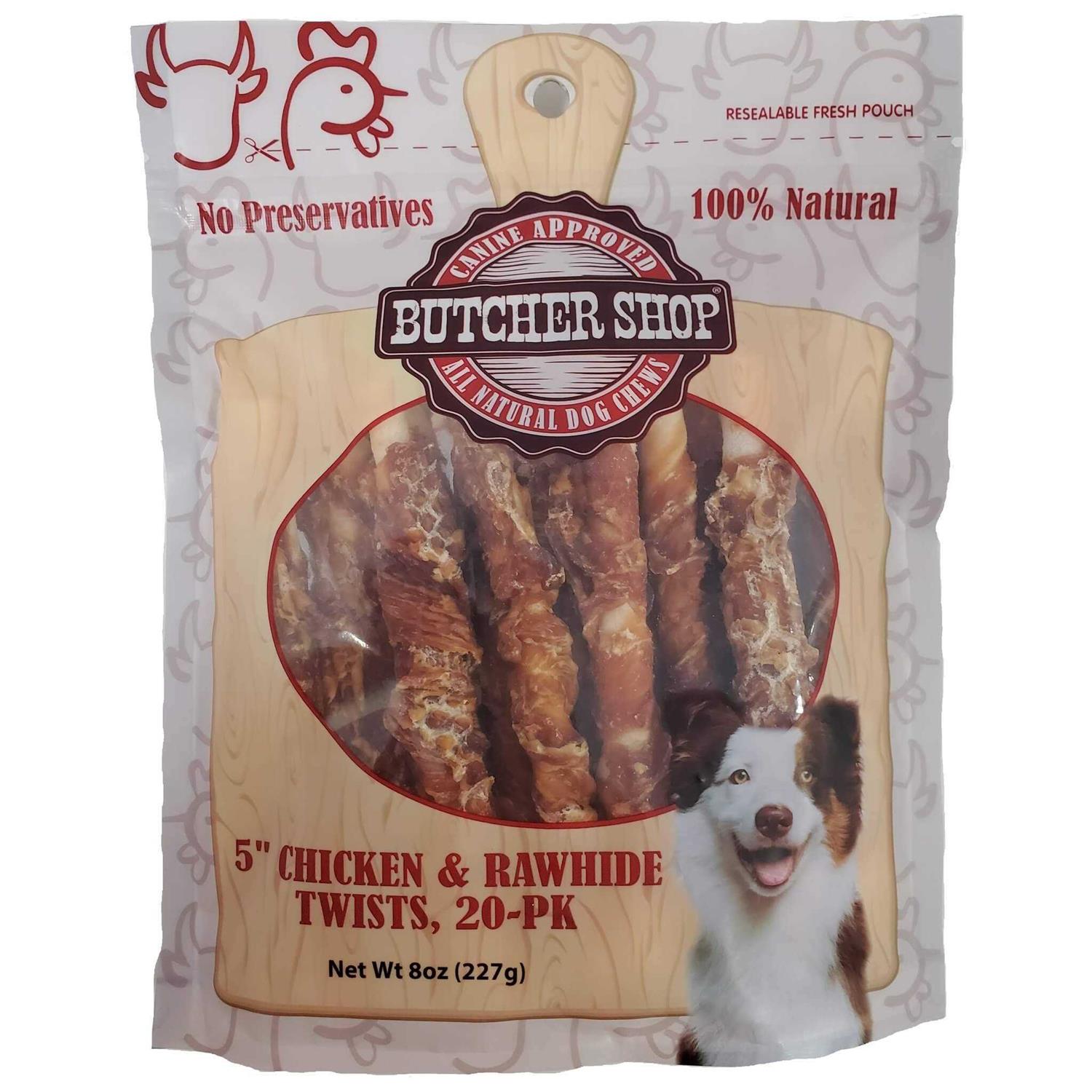 Butcher Shop 5” Chicken & Rawhide Twists