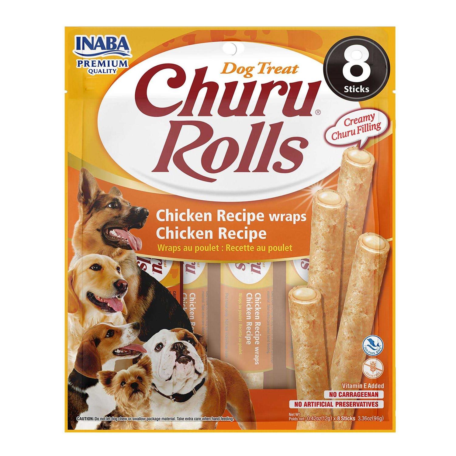 Inaba Churu Rolls Dog Treat Chicken Recipe wraps Chicken Recipe