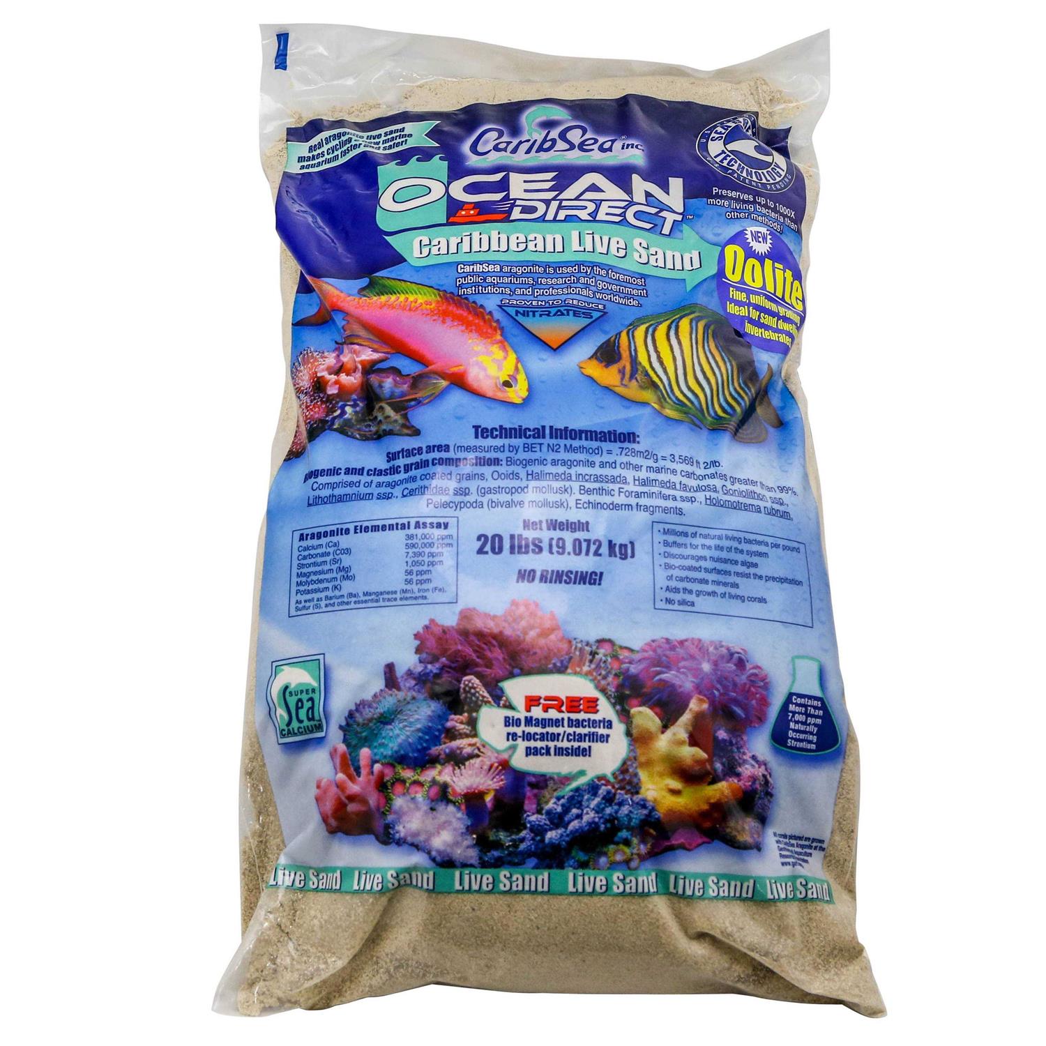 CaribSea Ocean Direct Live Sand Oolite 40 lb