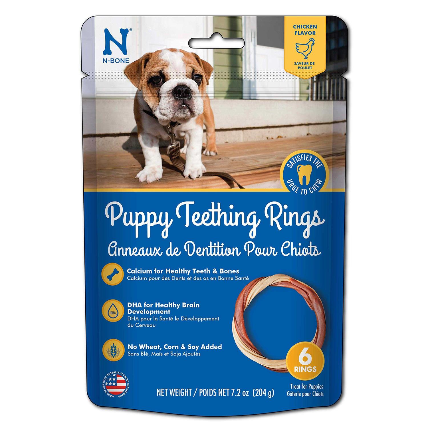 N-Bone Puppy Teething Ring Chicken Flavor