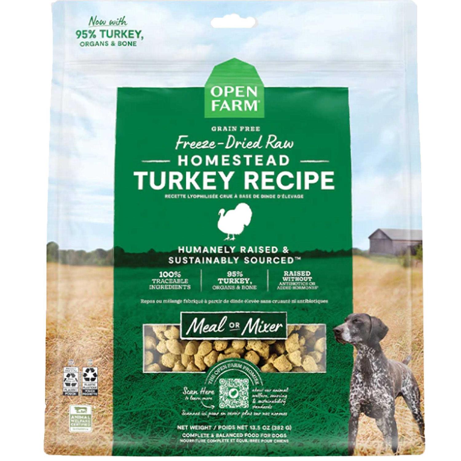 Open Farm Freeze Dried Raw Dog Food Homestead Turkey