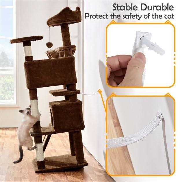 Yaheetech 57-in Plush Cat Tree & Condo