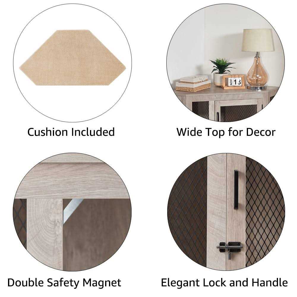 Unipaws Furniture Style Corner Dog Crate