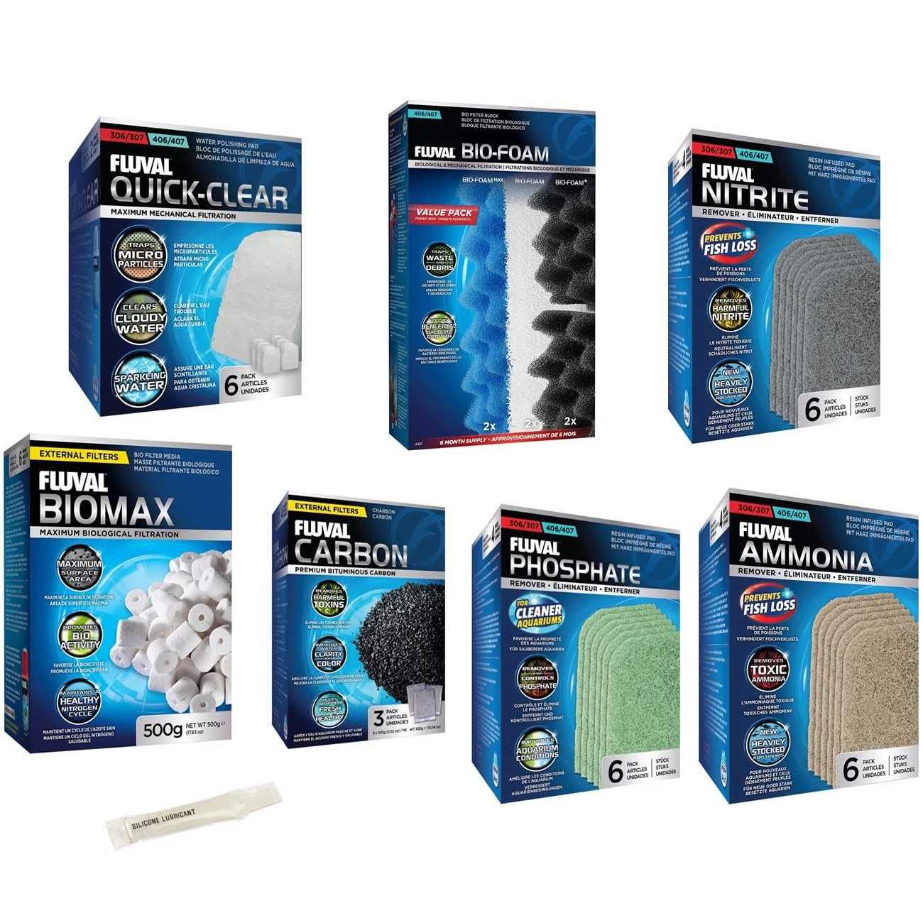 Inland Seas Fluval 406/407 Canister Filter Semi Annual Maintenance Kit Plus Bundle