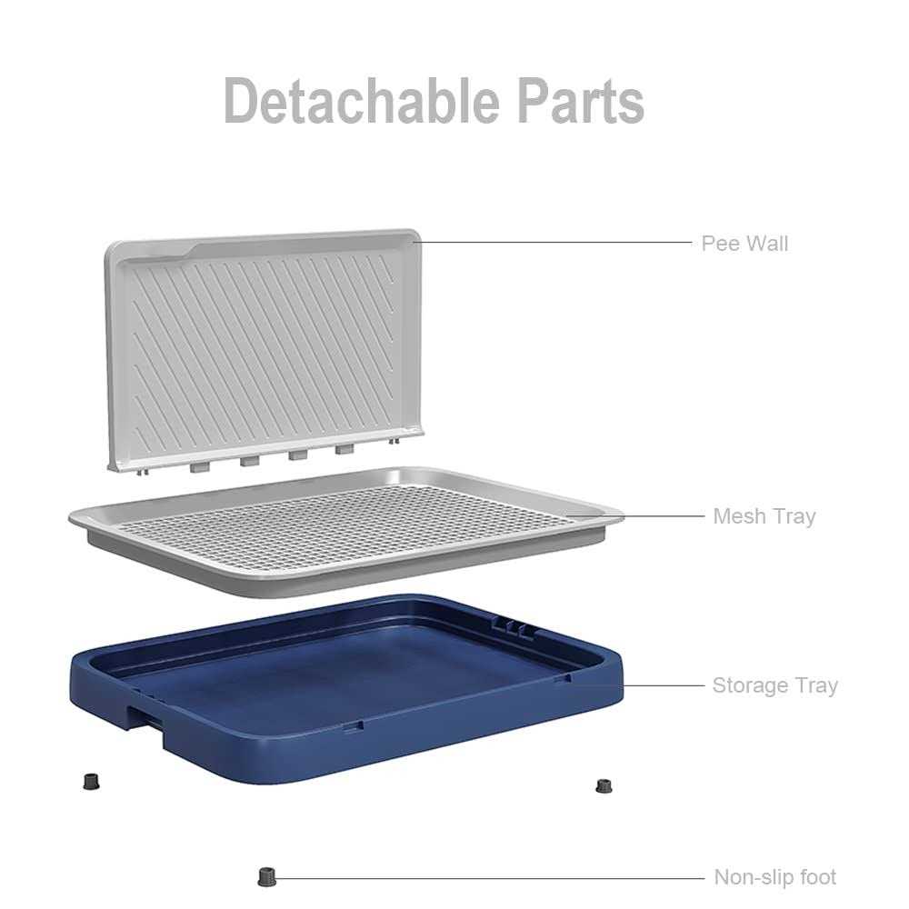 fshns pee pad tray for medium and small dogs little puppy indoor potty training pad holder with pee wall for male dogs