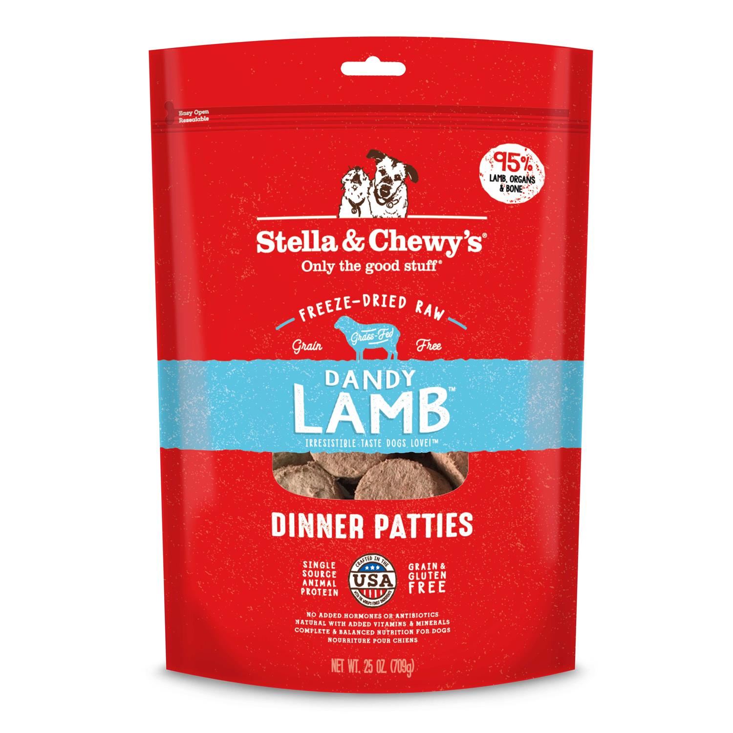 Stella & Chewy’s Dandy Lamb Dinner Patties Freeze-Dried Dog Food