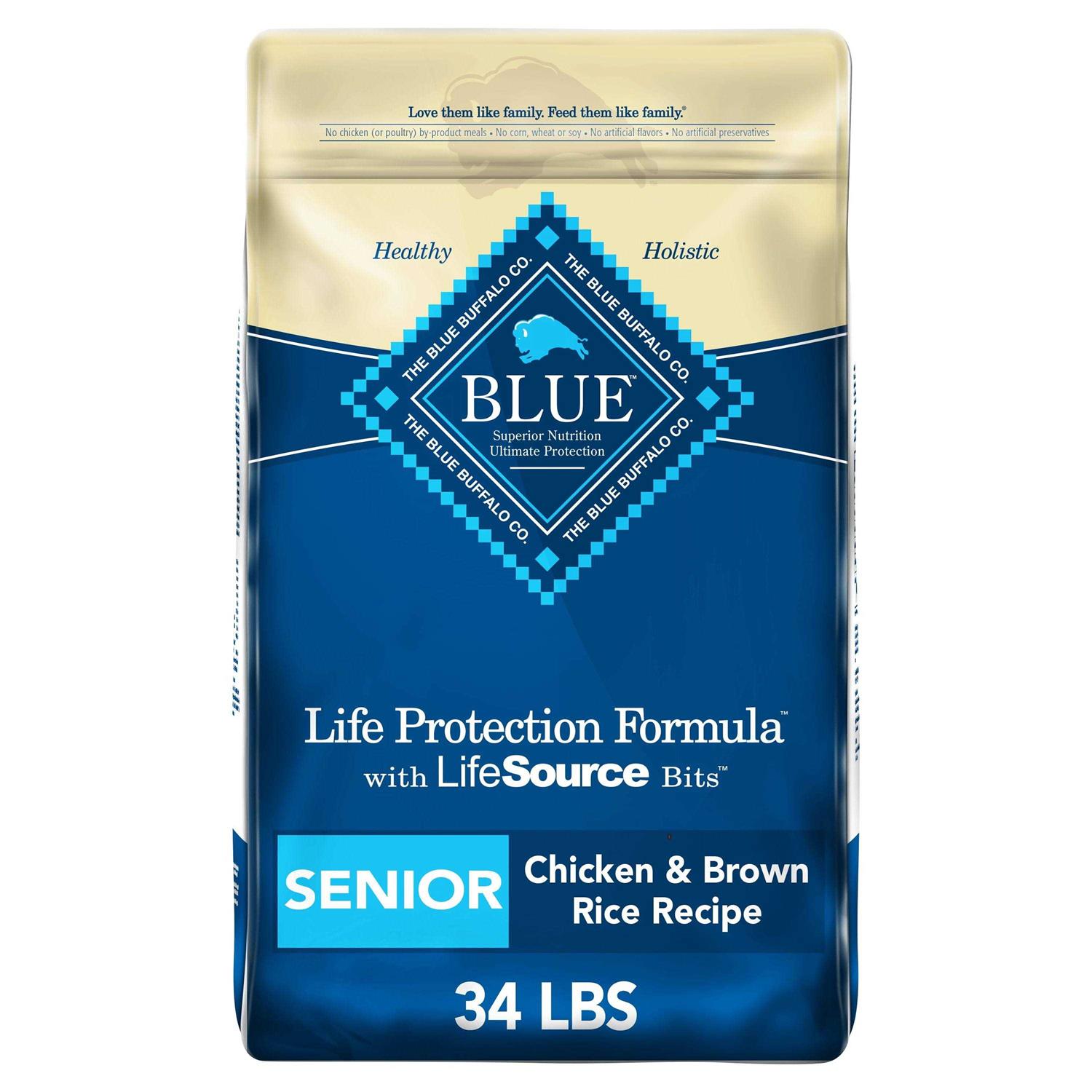 Blue Buffalo Life Protection Formula Natural Senior Chicken and Brown Rice Dry Dog Food