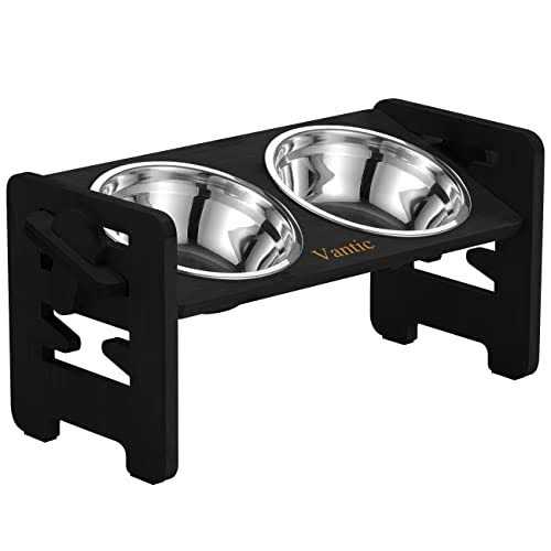Vantic Elevated Dog Bowls-Adjustable Raised Dog Bowls with Stand for Small Size Dogs and Cats,Durable