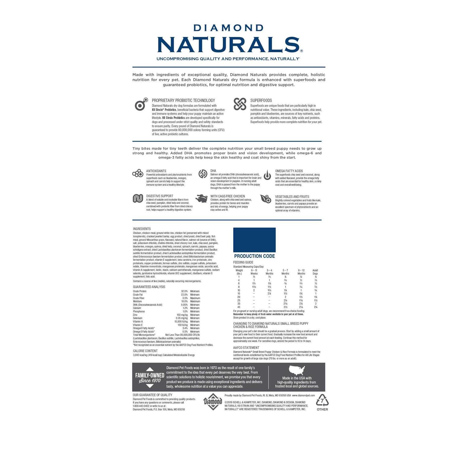 Diamond Naturals Small Breed Puppy Dry Food