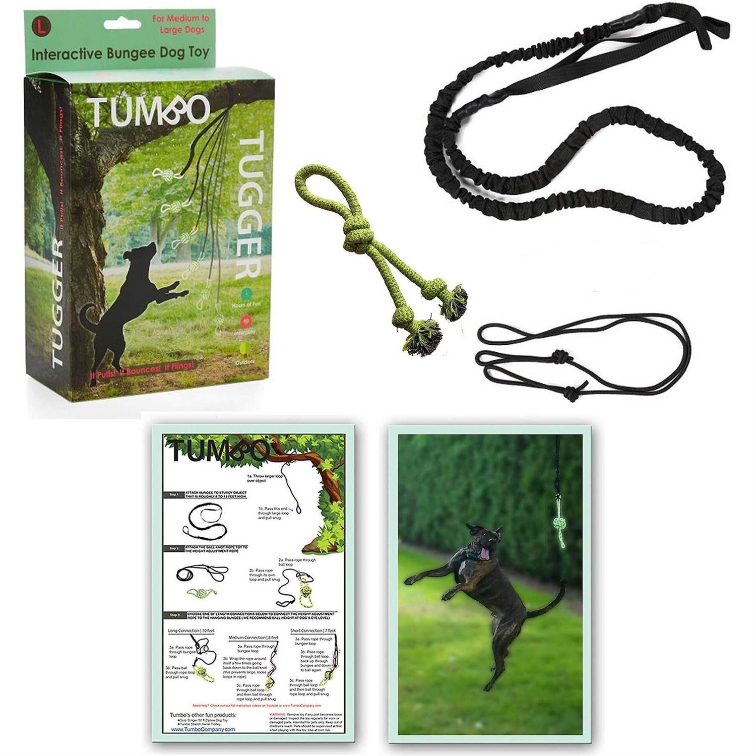 Tumbo Tugger Outdoor Hanging Bungee Dog Toy Large
