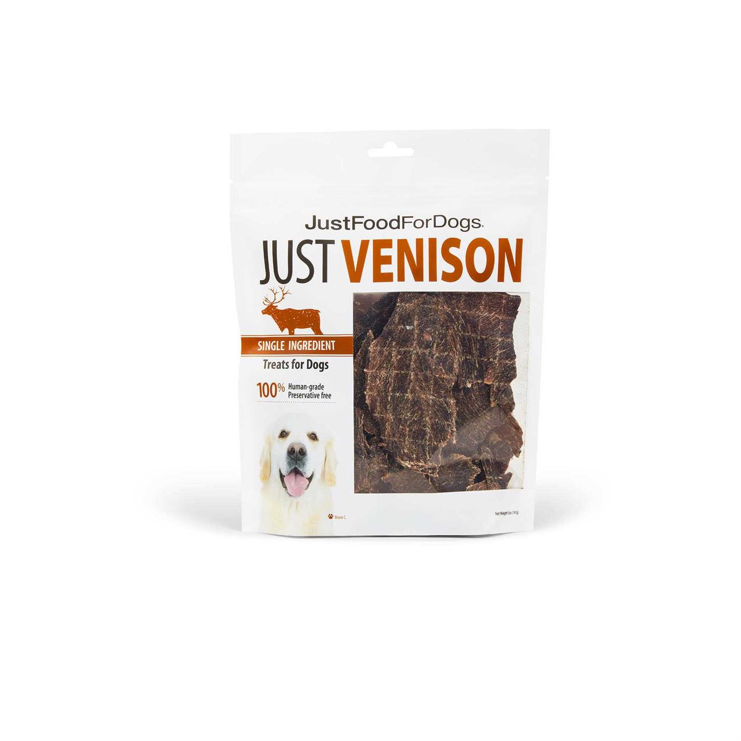 JustFoodForDogs Venison Dehydrated Dog Treats