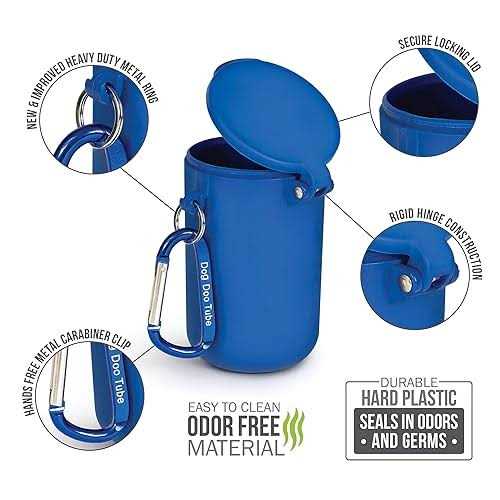DDT Dog Doo Tube Reusable Dog Poop Holder For Dog Walkers Carries Used Dog Poop Bags