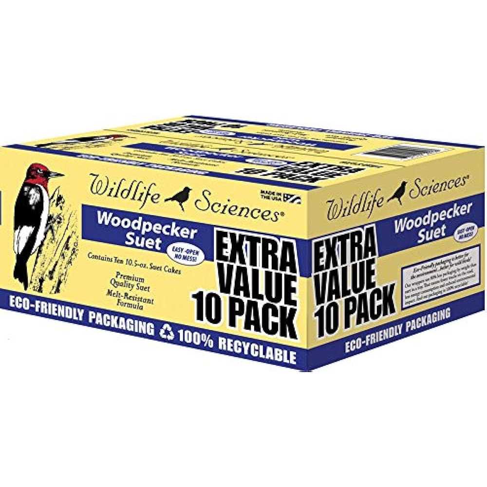 Woodpecker Suet Cake 10 Pack for Wild Birds